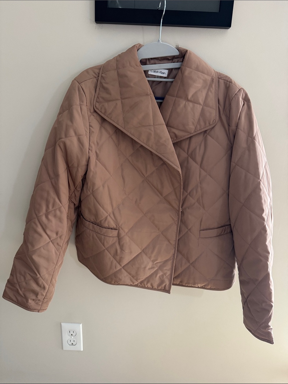 Calvin Klein Quilted Light Brown Puffer Jacket